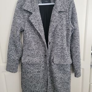 Steve Madden Women's Black and White Trench Coat